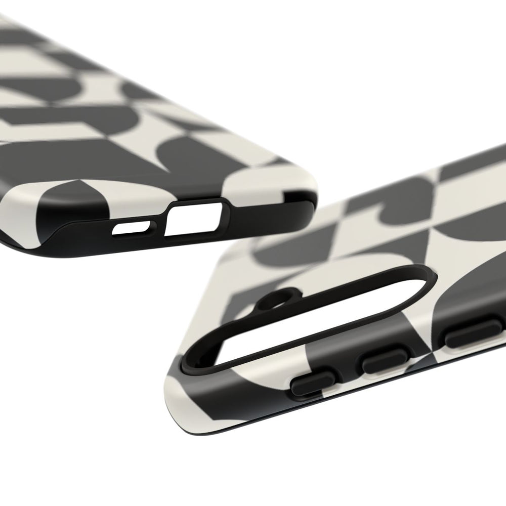 Zwart-Wit Geometrisch Abstract Patroon