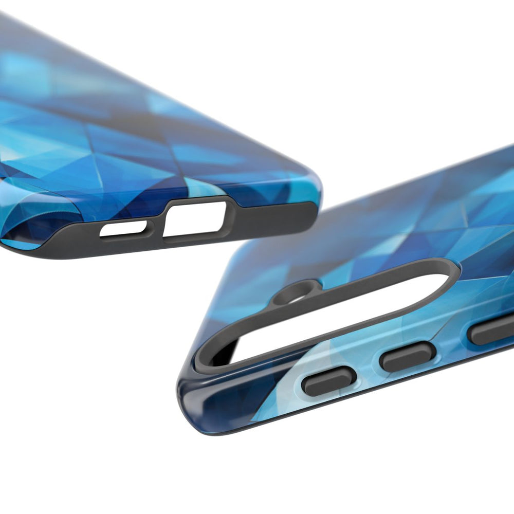 Blauw Geometrisch Driehoekenpatroon