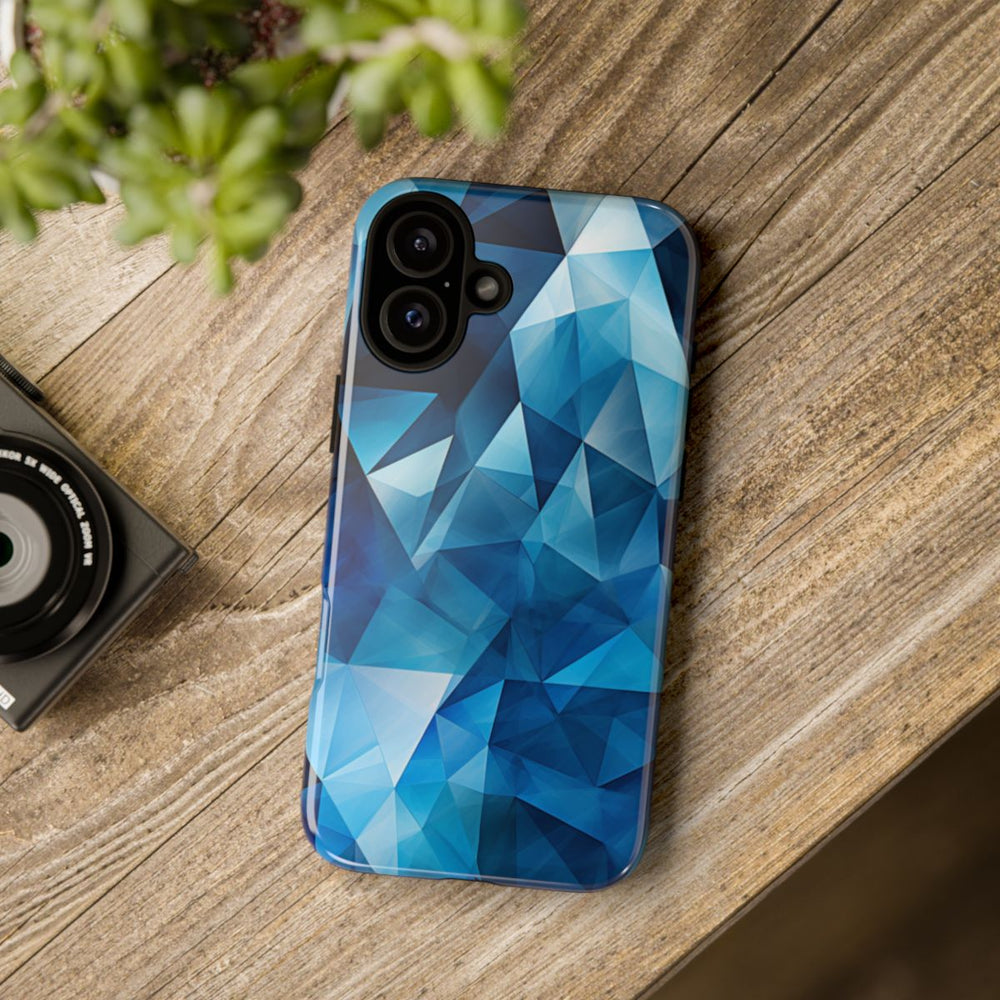 Blauw Geometrisch Driehoekenpatroon