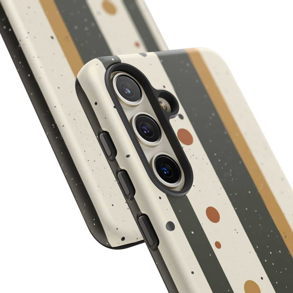 Retro Verticale Strepen en Stippenpatroon