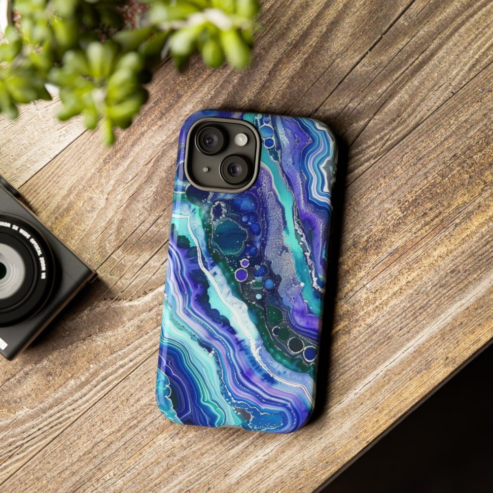 Blauw en Paars Geode-Wervelpatroon