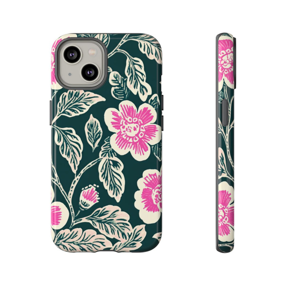 Roze Geblokt Bloemenpatroon
