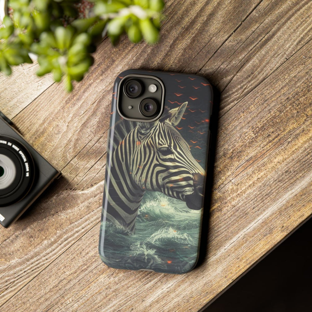 Zebra in Water met Gloeiende Vonken