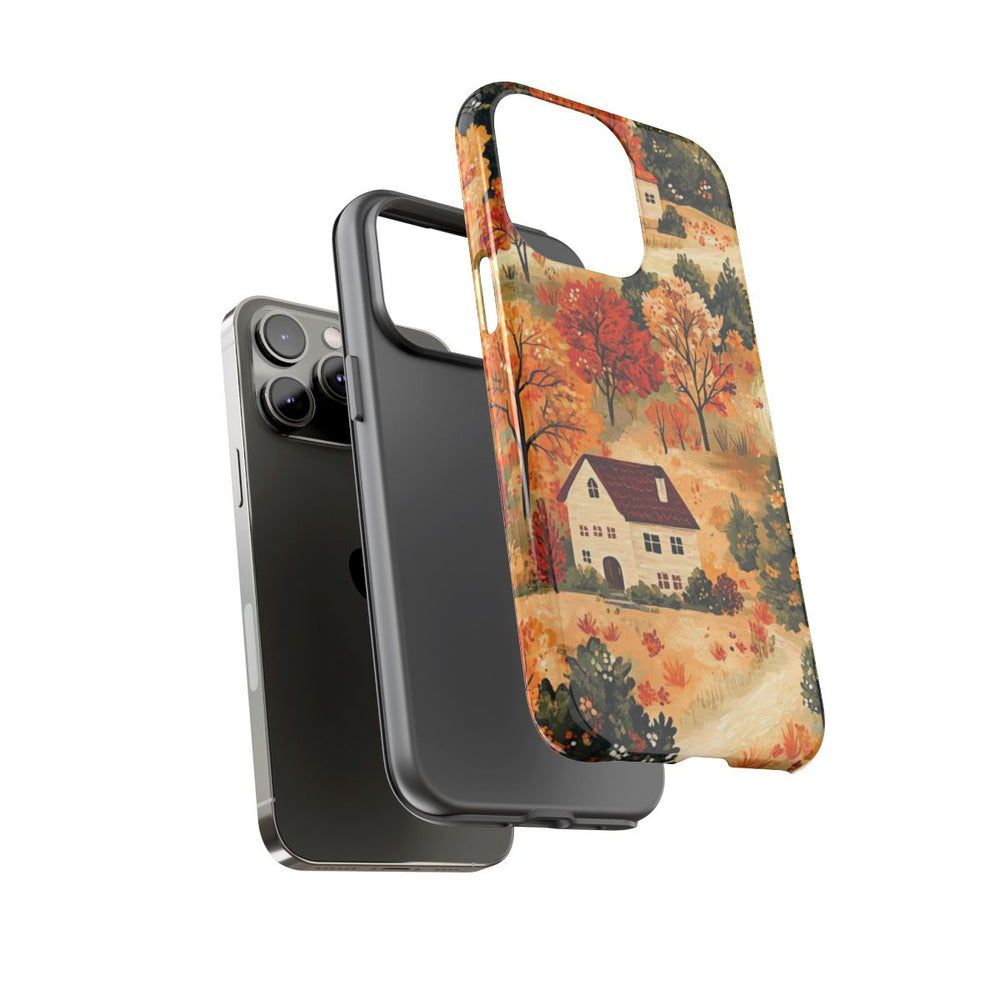 Herfstlandschap met Huizen