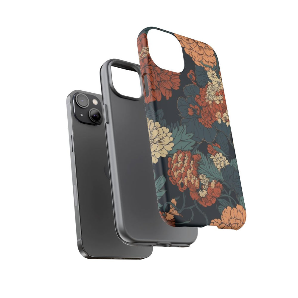 Vintage Bloemenpatroon in Warme Kleuren
