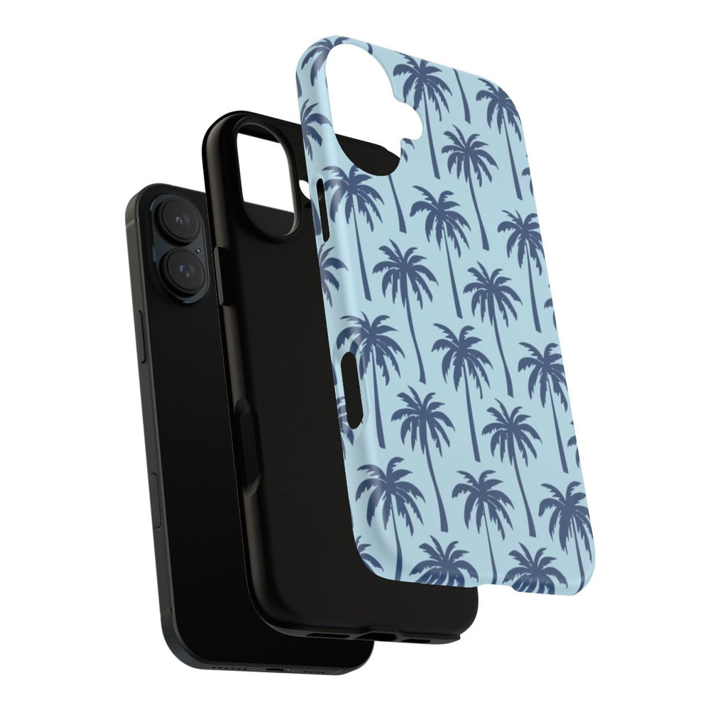 Blauw Palmbomenpatroon