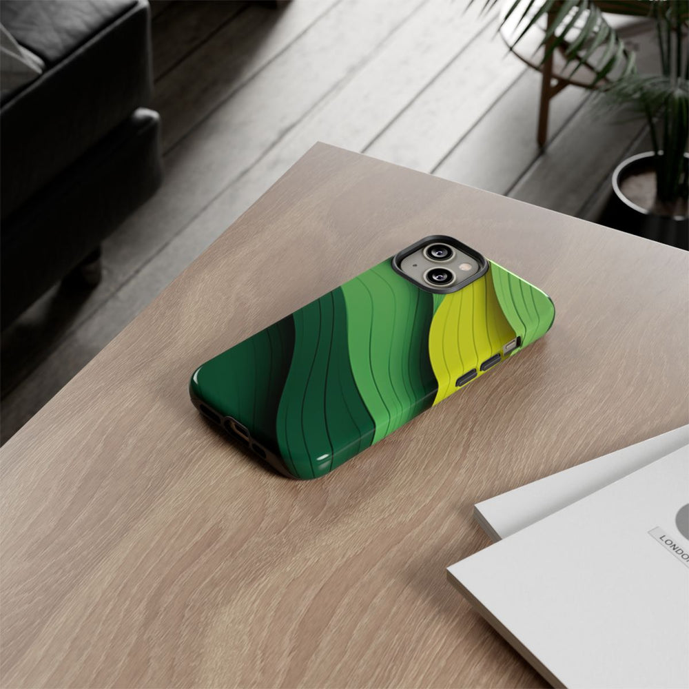 Groen-Geel Golvenpatroon