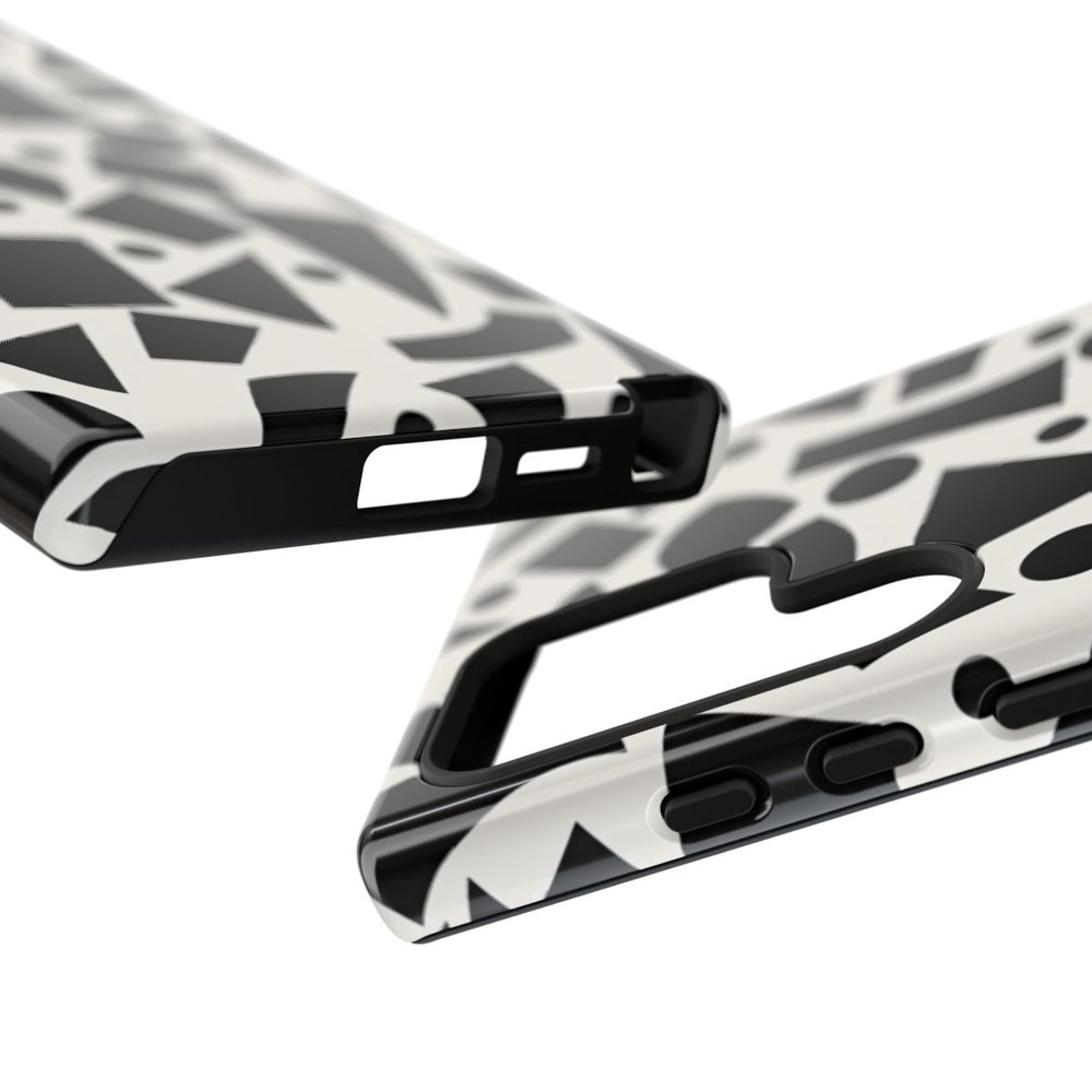 Zwart-Wit Geometrisch Abstract Patroon