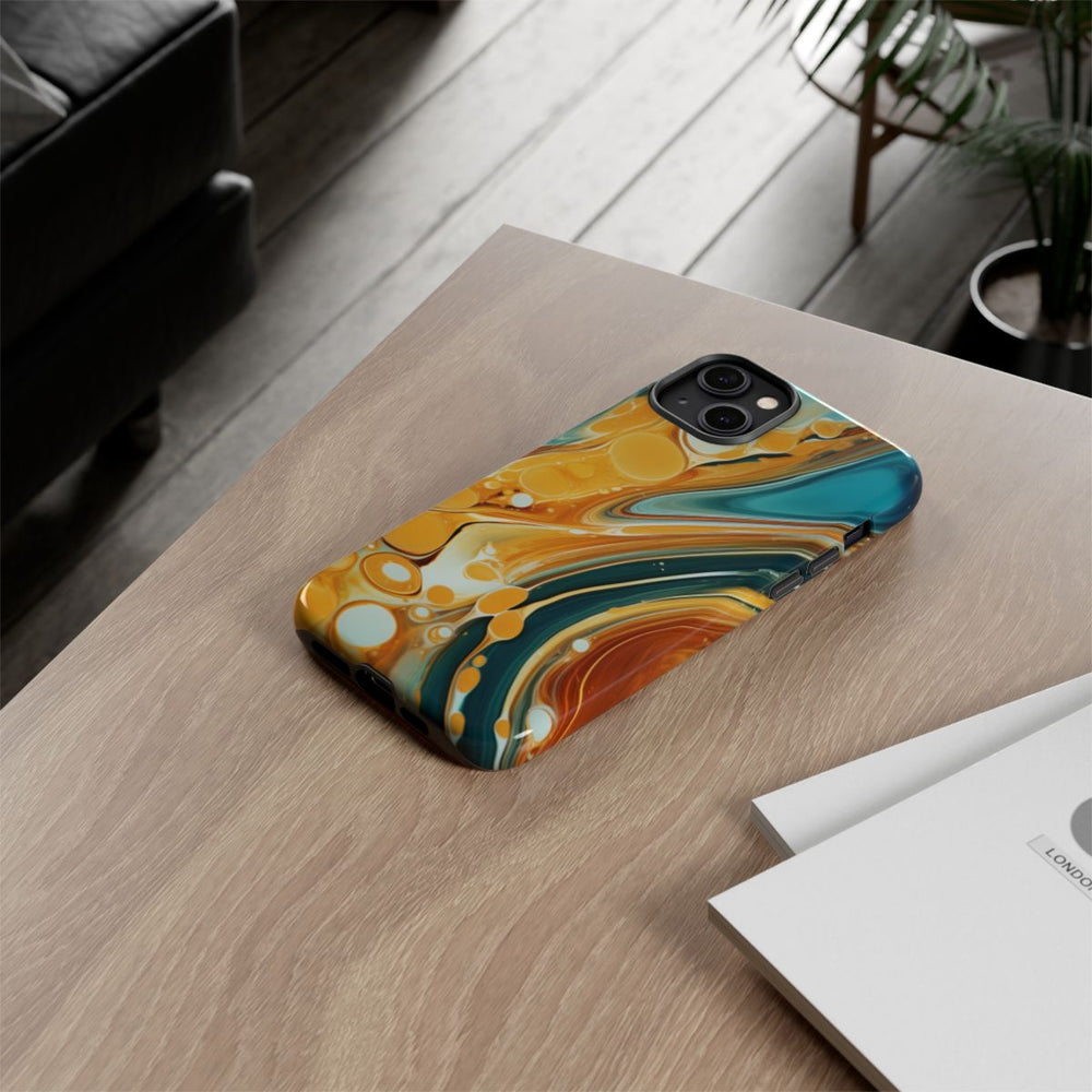 Turquoise en Honing Swirl Epoxy Patroon