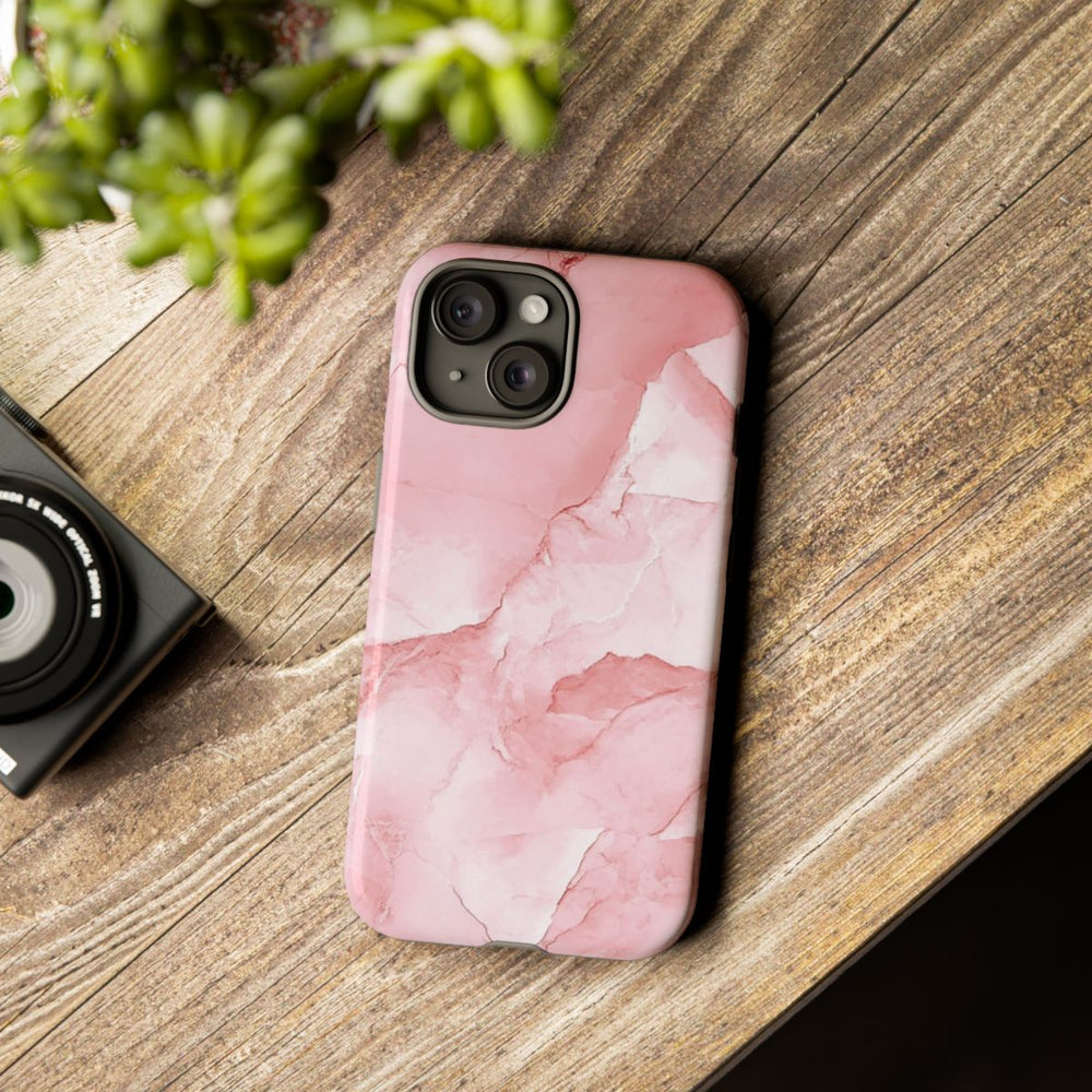 Roze Marmerstructuur met Glanzende Afwerking