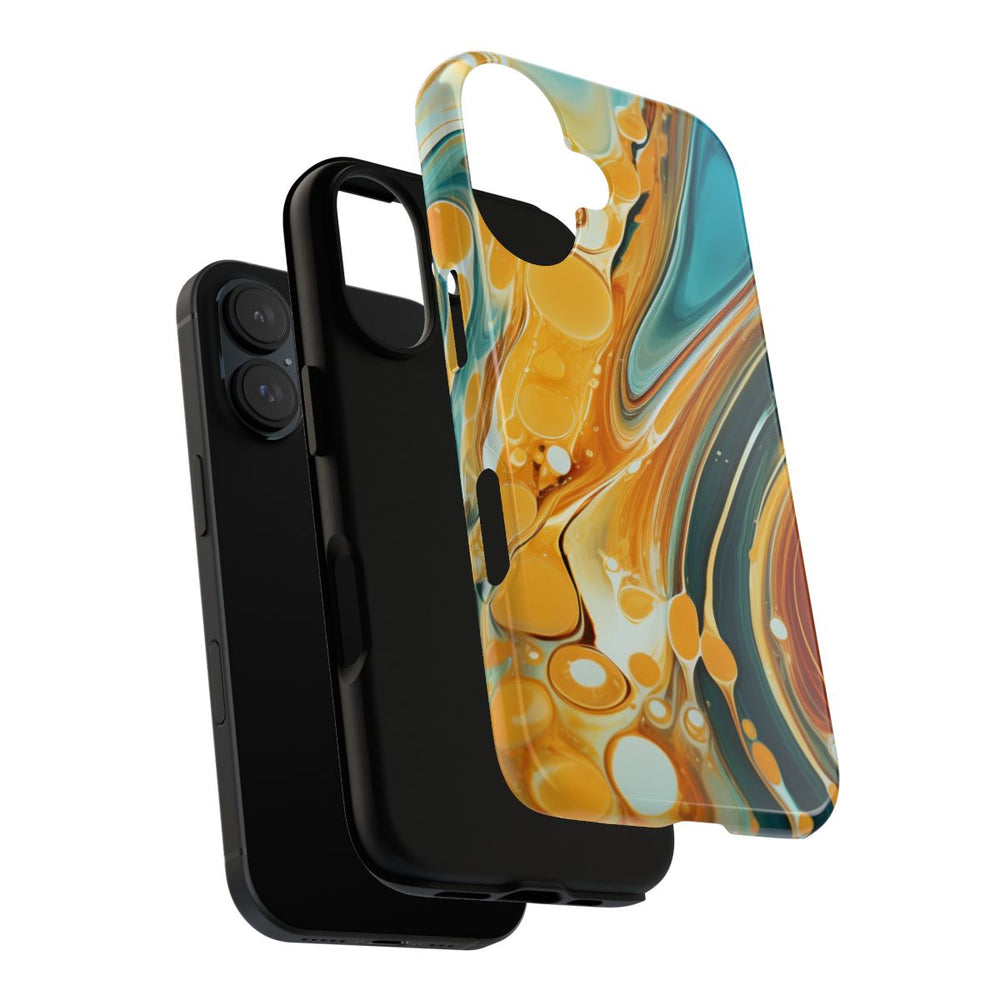 Turquoise en Honing Swirl Epoxy Patroon