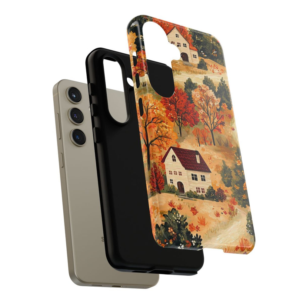 Herfstlandschap met Huizen