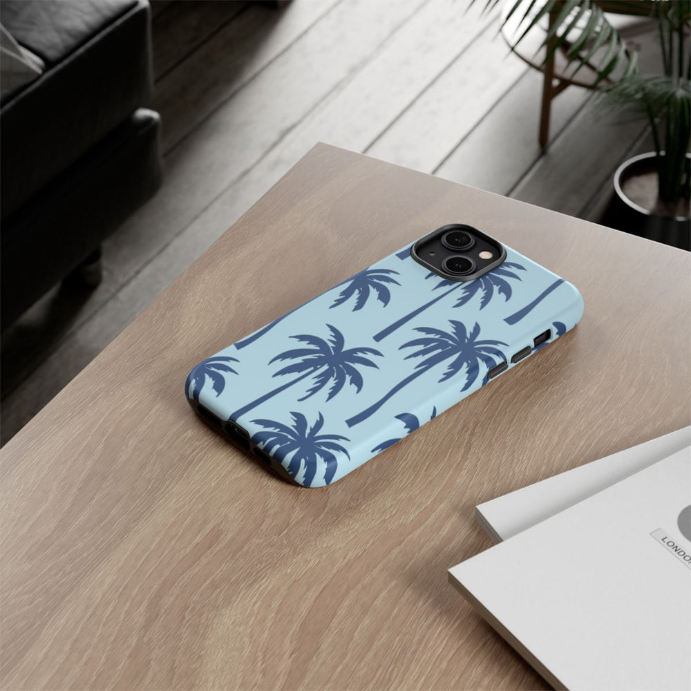 Blauw Palmbomenpatroon