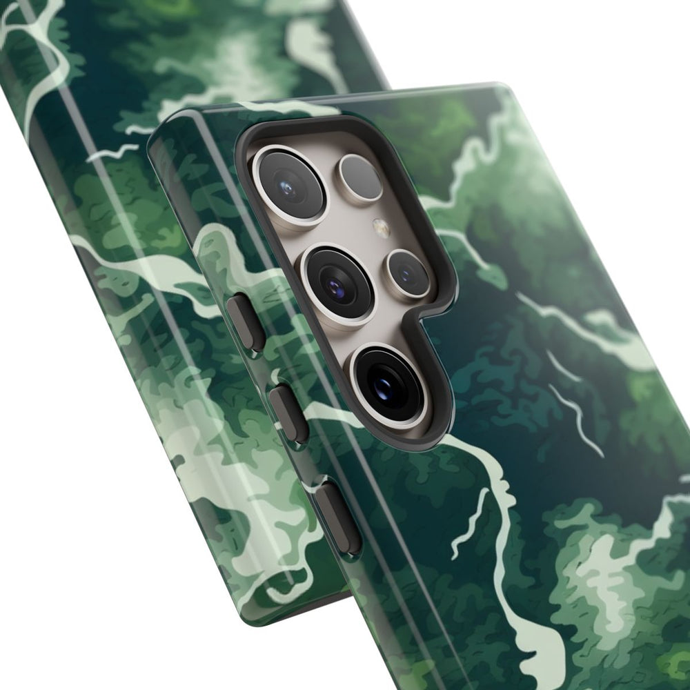 Abstracte Groene Rivier en Bospatroon