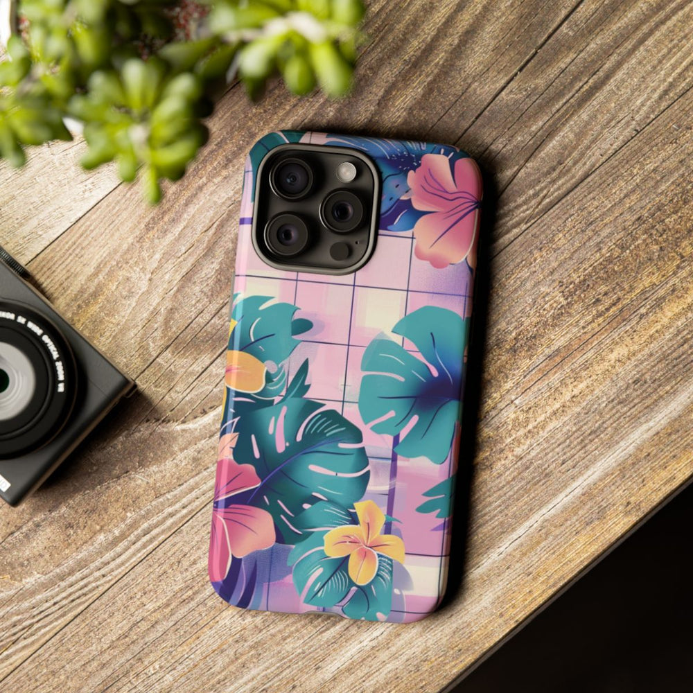 Tropisch Bloemenpatroon met Roze en Gele Bloemen