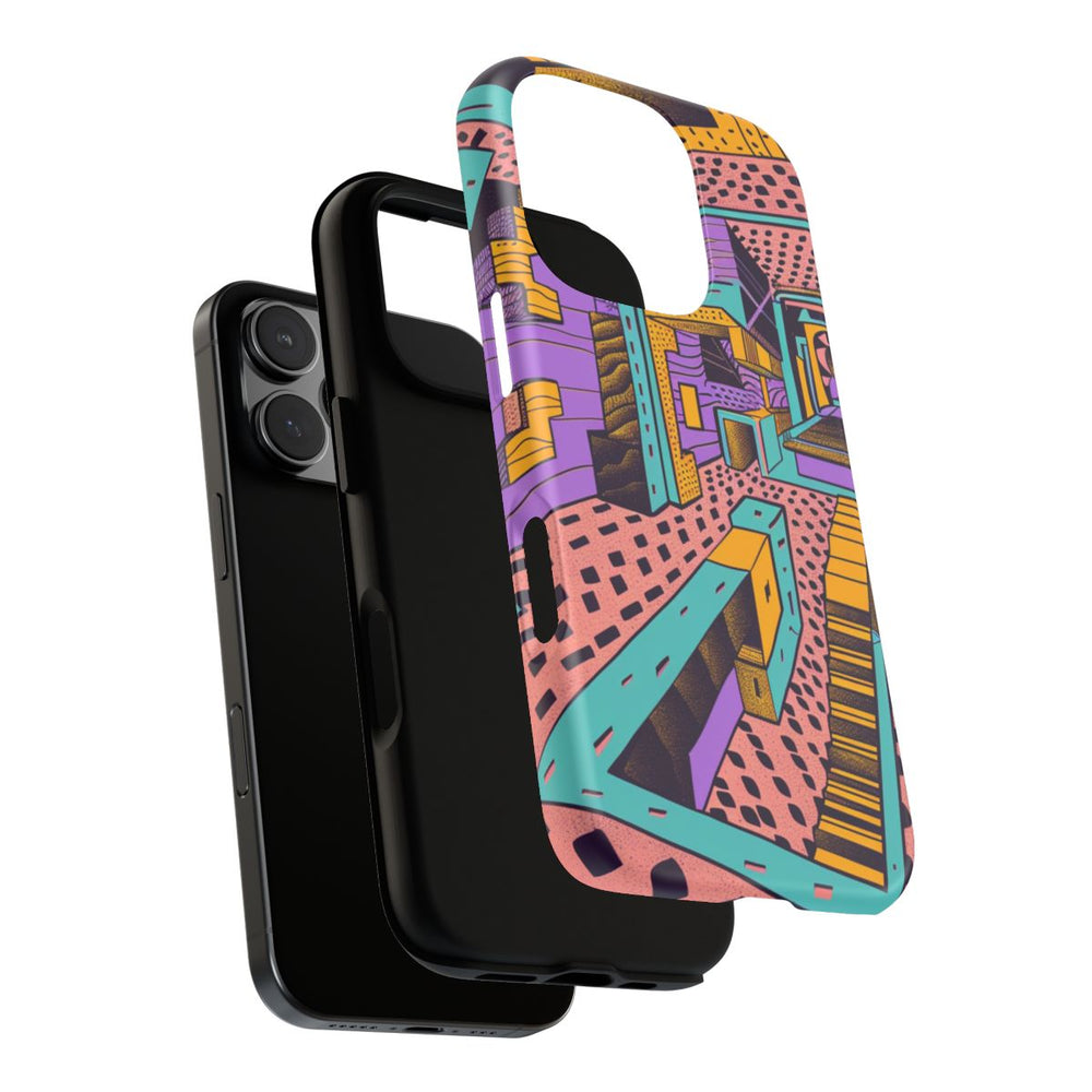Geometrisch Abstract Patroon met Dieptewerking