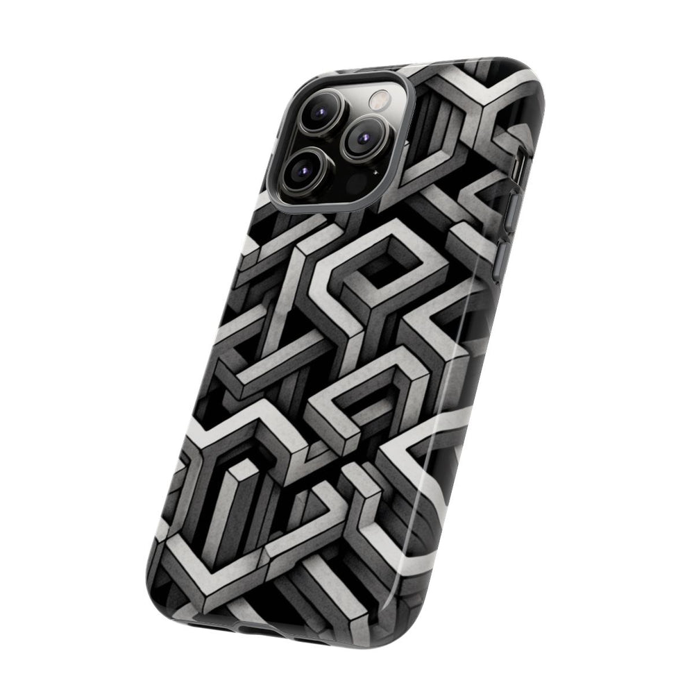 Monochrome Geometrisch Optisch Illusiepatroon