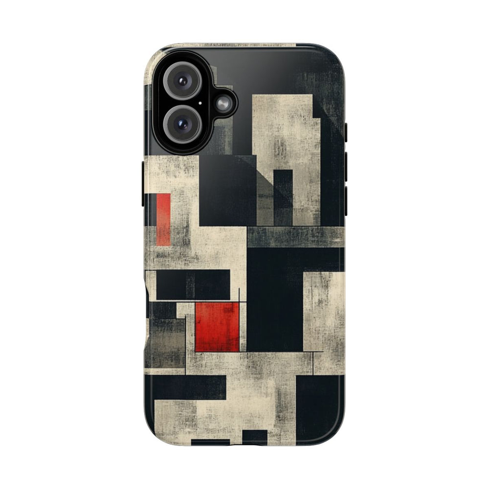Abstract Geometrisch Patroon met Rode Accenten