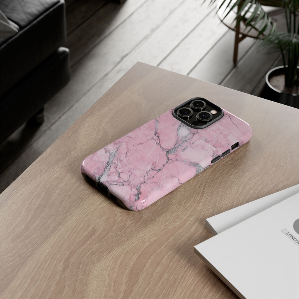 Roze Marmerstructuur met Glanzende Afwerking
