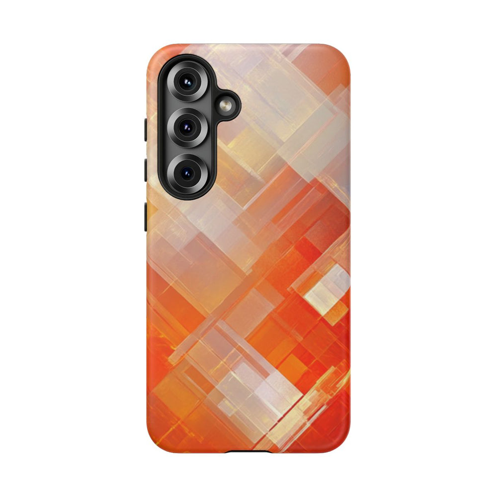 Abstract Oranje Geometrisch Patroon