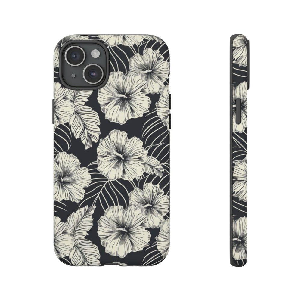 Monochroom Bloemenpatroon