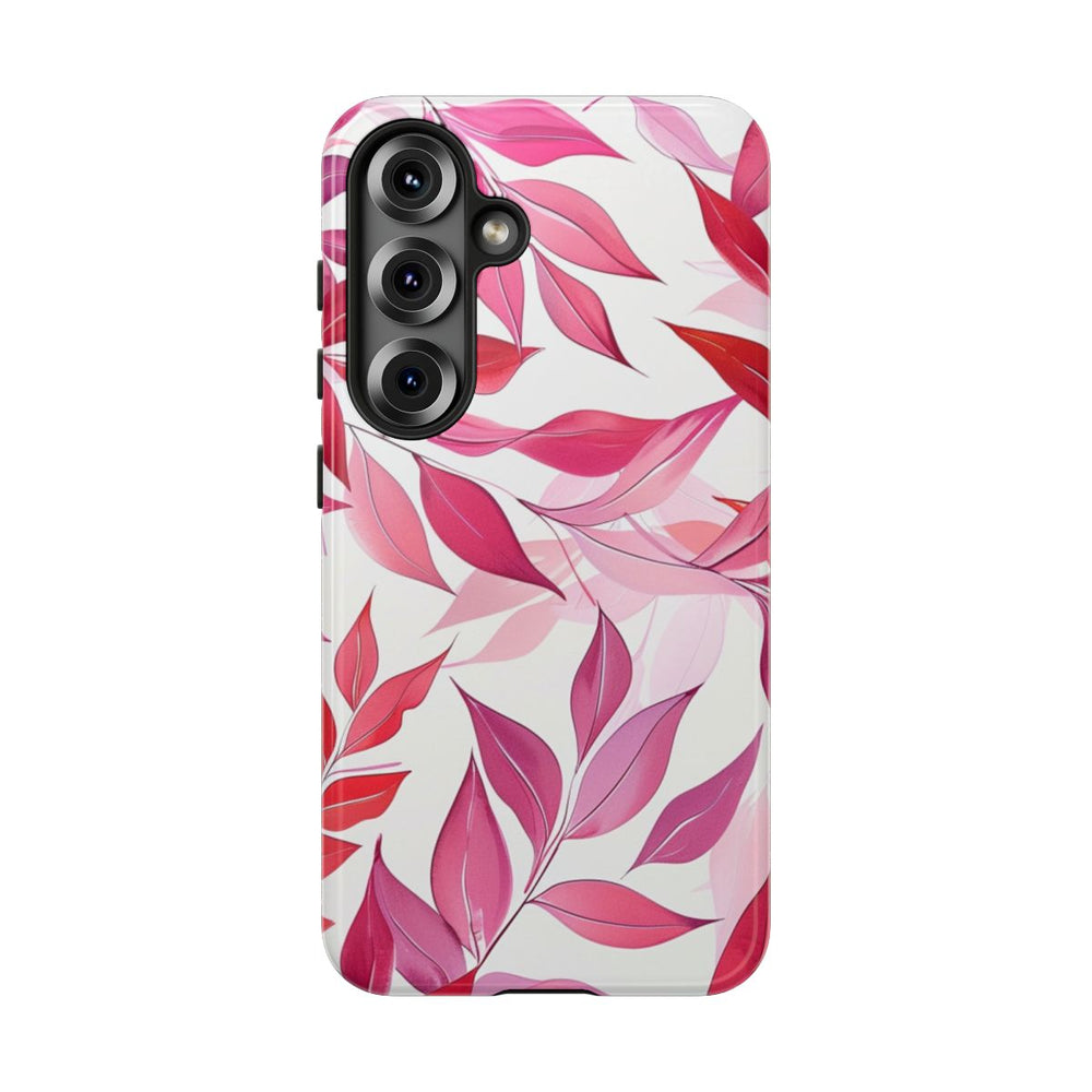 Roze en Rode Bladerenpatroon