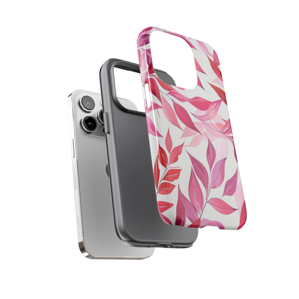Roze en Rode Bladerenpatroon