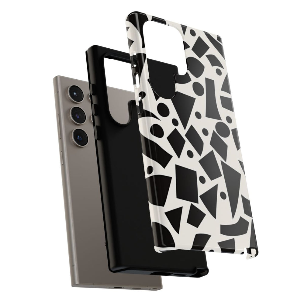 Zwart-Wit Geometrisch Abstract Patroon
