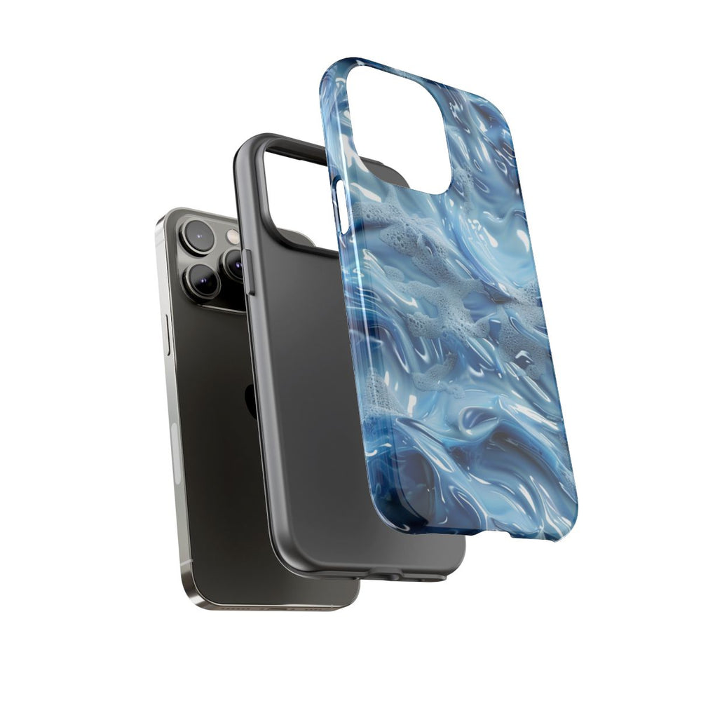 Blauw Abstract Golvend Patroon