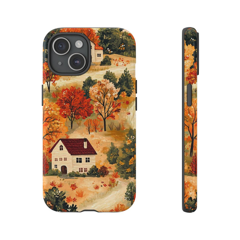 Herfstlandschap met Huizen