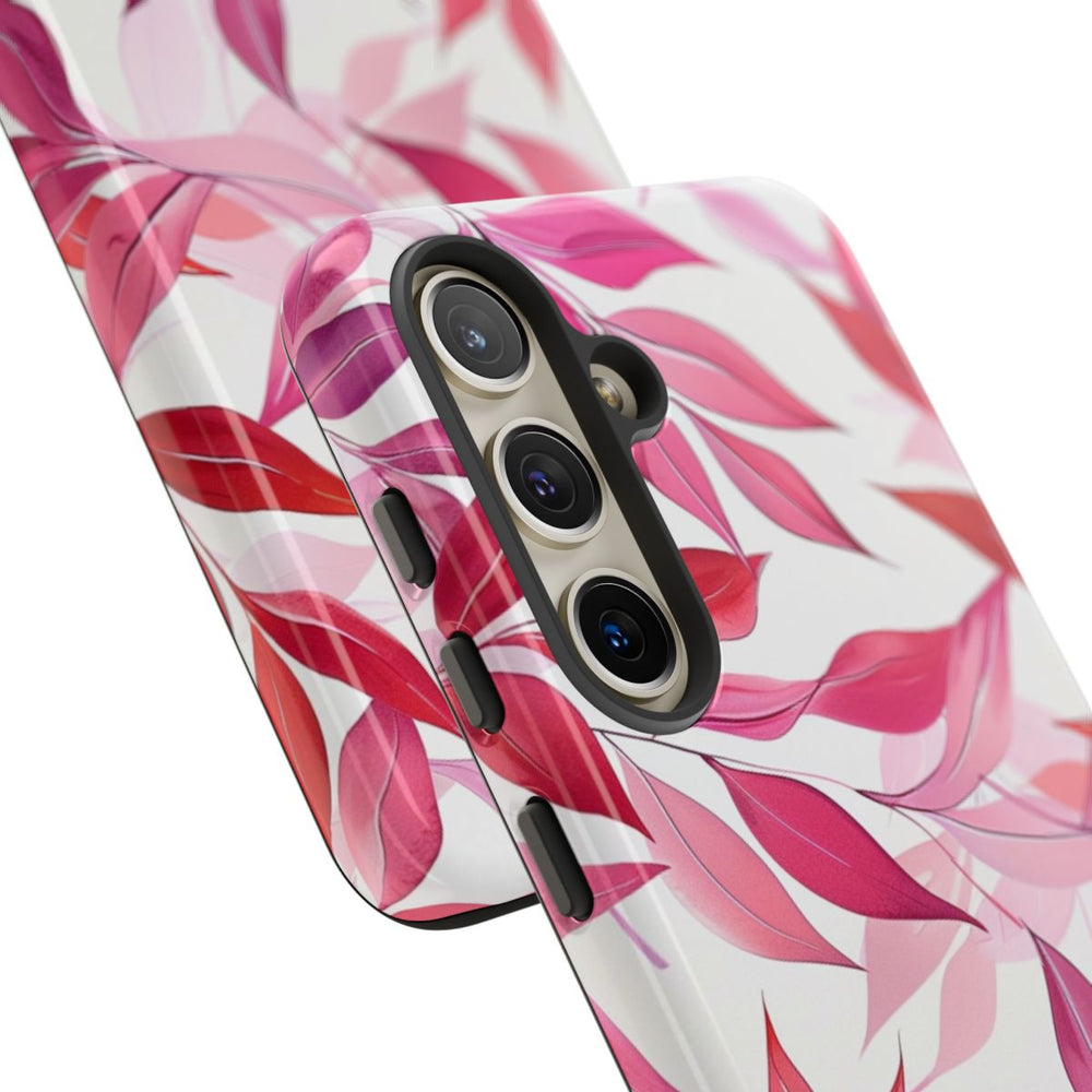 Roze en Rode Bladerenpatroon