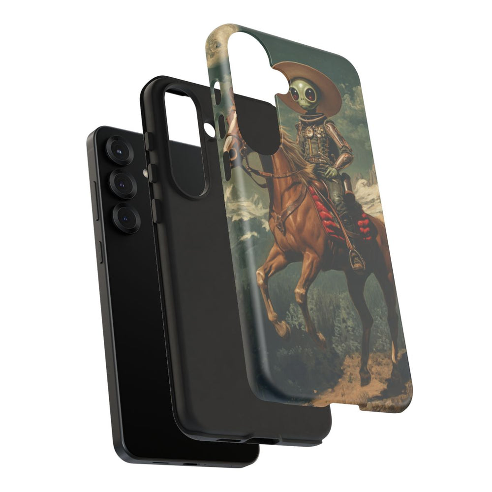 Buitenaardse Cowboy te Paard