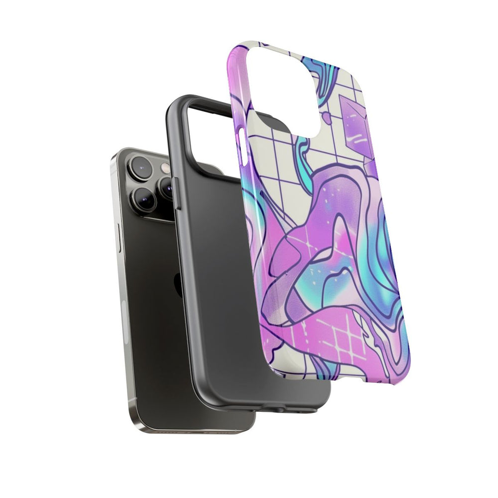 Abstract Kristal Vaporwave Patroon