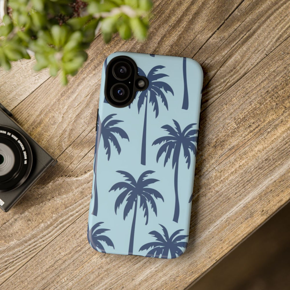 Blauw Palmbomenpatroon