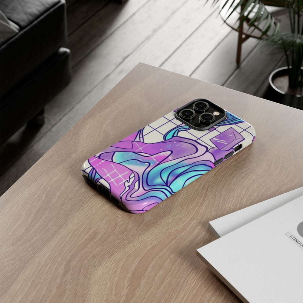 Abstract Kristal Vaporwave Patroon