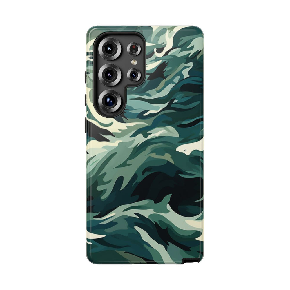 Abstracte Oceaangolven met Haaienpatroon
