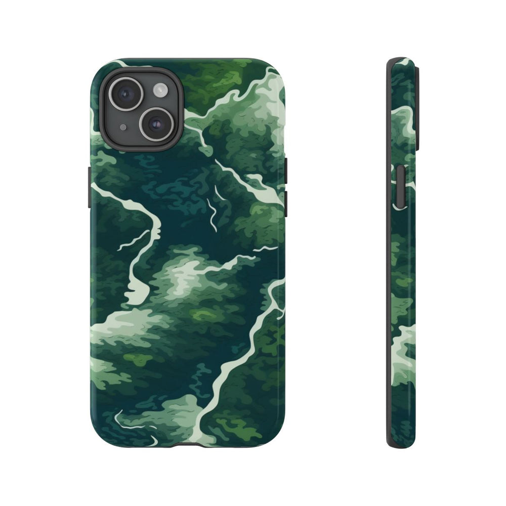 Abstracte Groene Rivier en Bospatroon