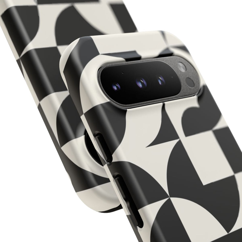 Zwart-Wit Geometrisch Abstract Patroon