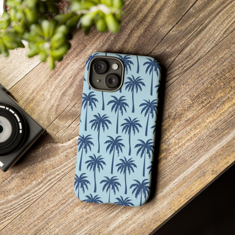 Blauw Palmbomenpatroon