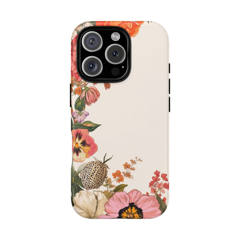 Vintage Botanische Bloemenrand