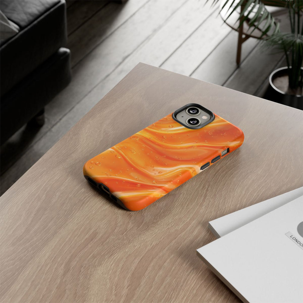 Monochrome Oranje Vloeistofgolven