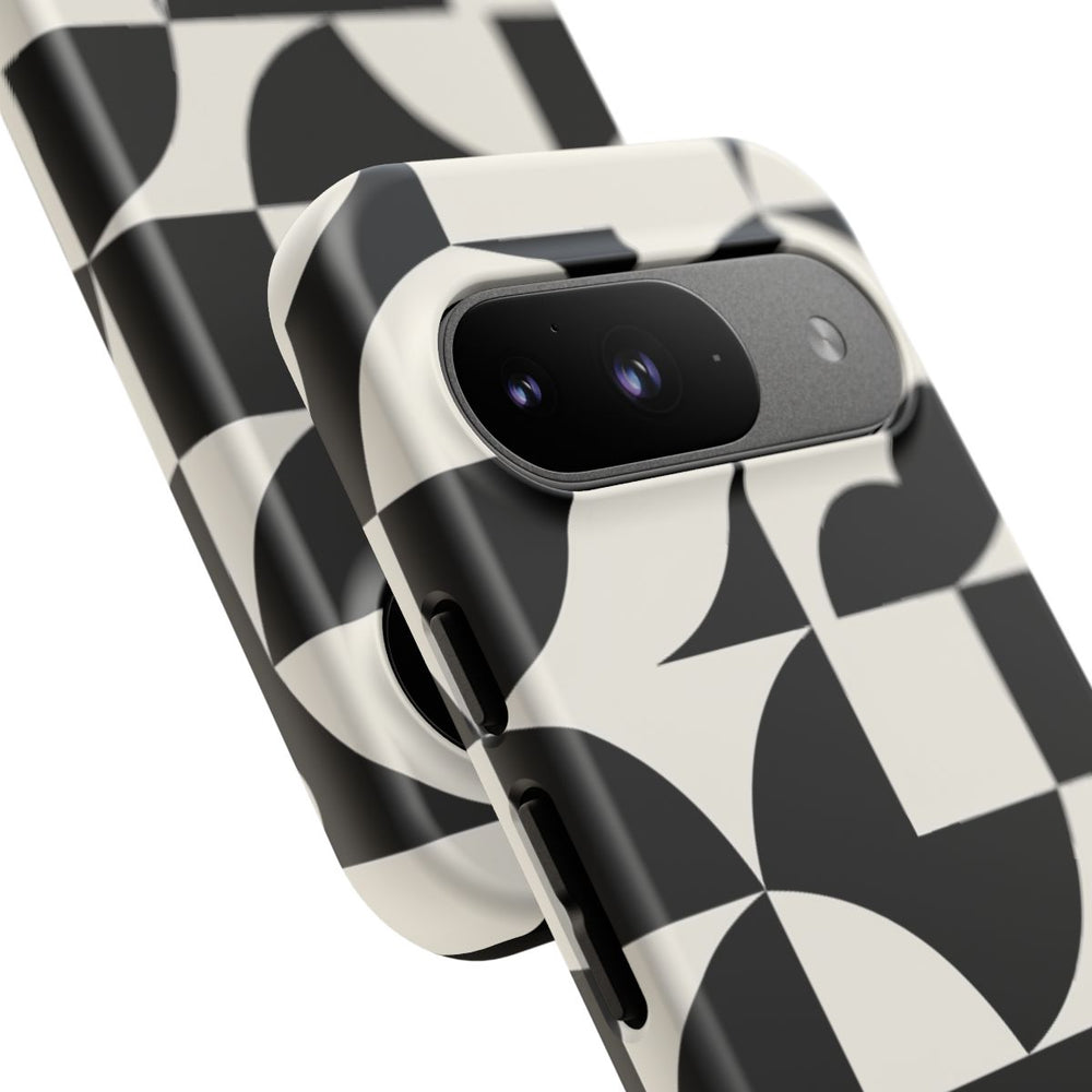 Zwart-Wit Geometrisch Abstract Patroon