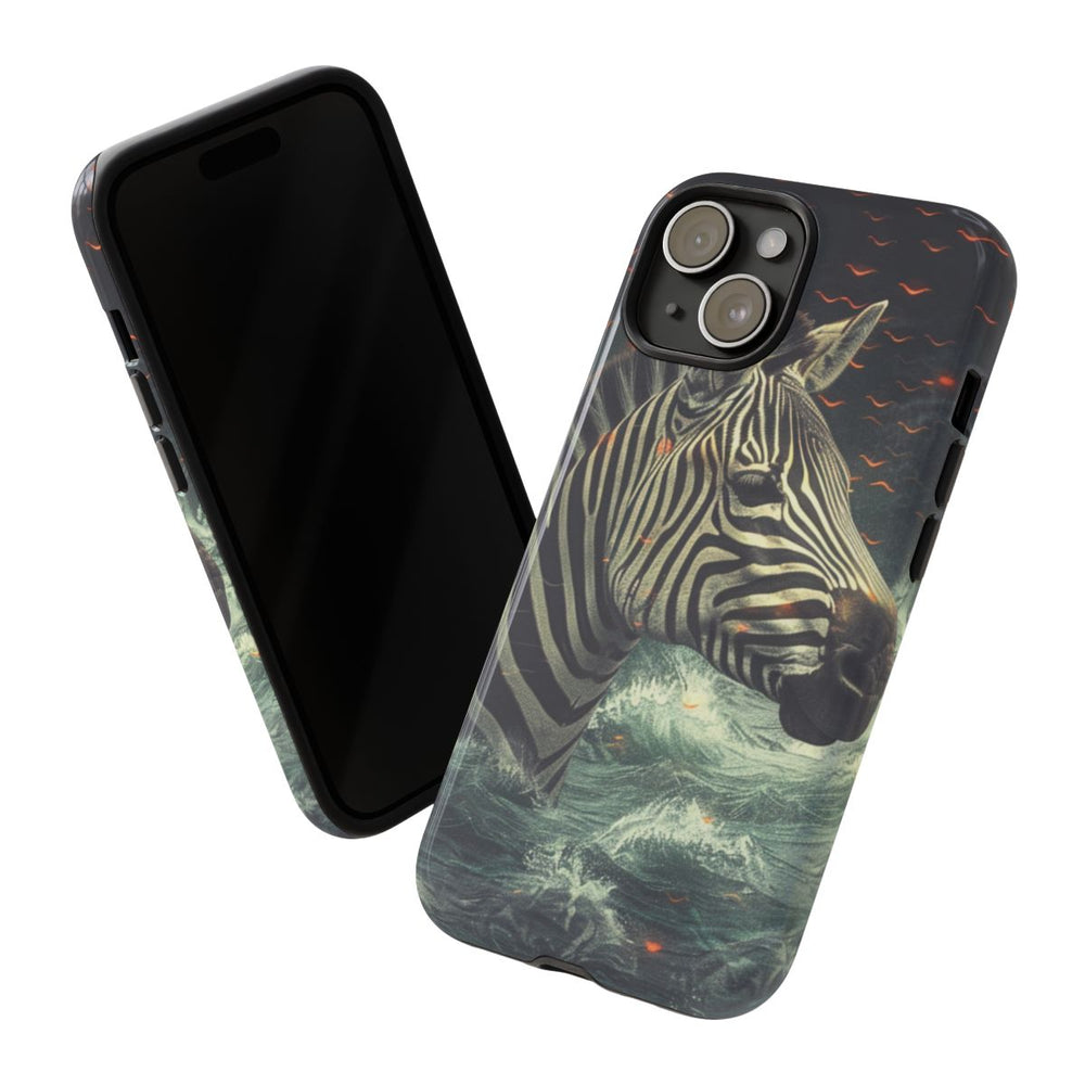 Zebra in Water met Gloeiende Vonken