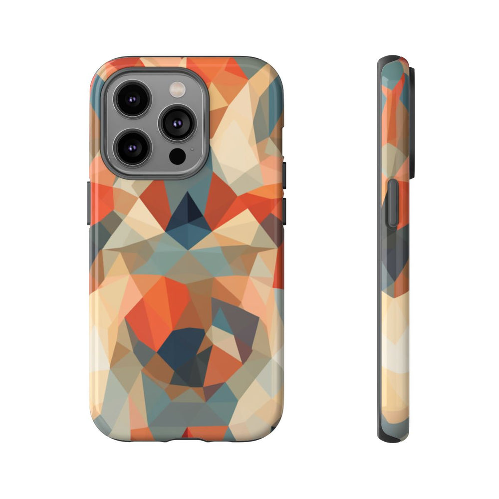 Geometrisch Abstract Patroon in Gedempte Warme Kleuren