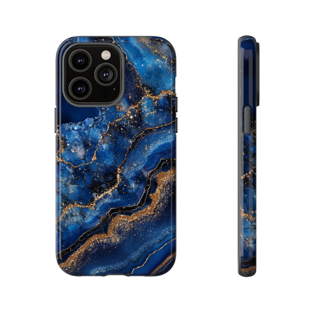 Blauw-Goud Geodepatroon