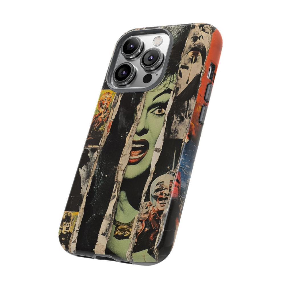 Vintage Horror Collage met Gescheurde Papieren Stroken