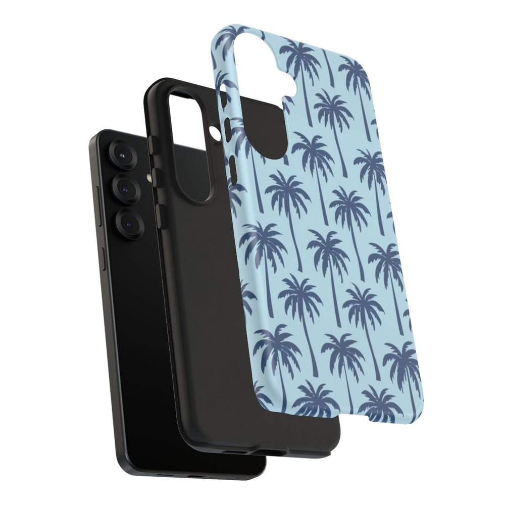 Blauw Palmbomenpatroon