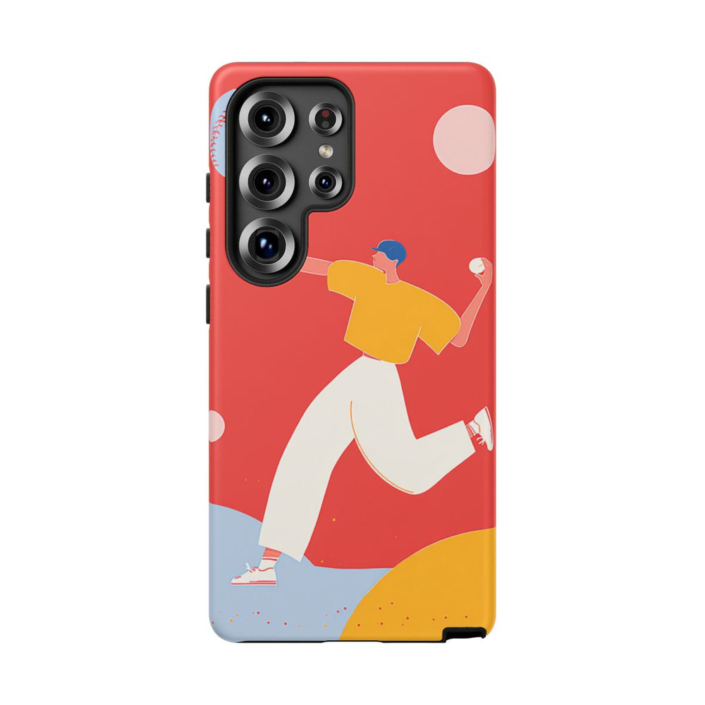Minimalistische Honkbalspeler Illustratie