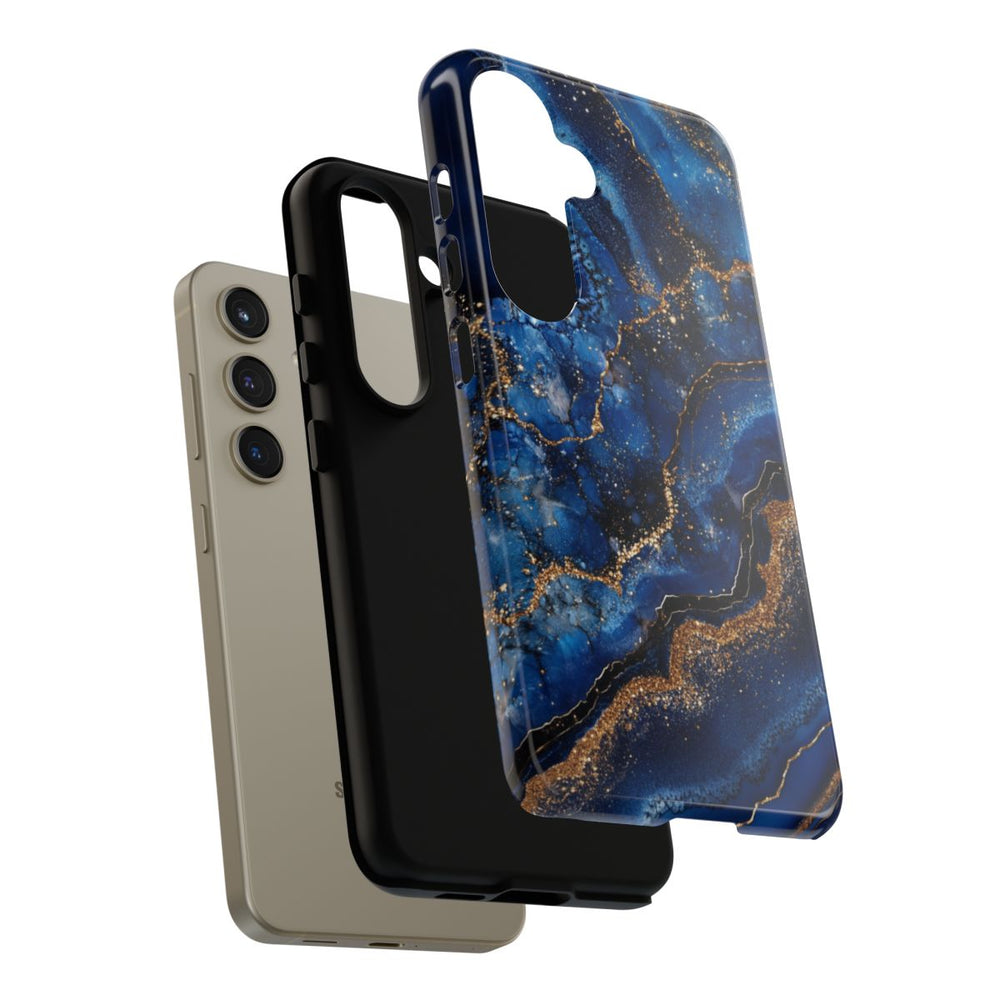 Blauw-Goud Geodepatroon