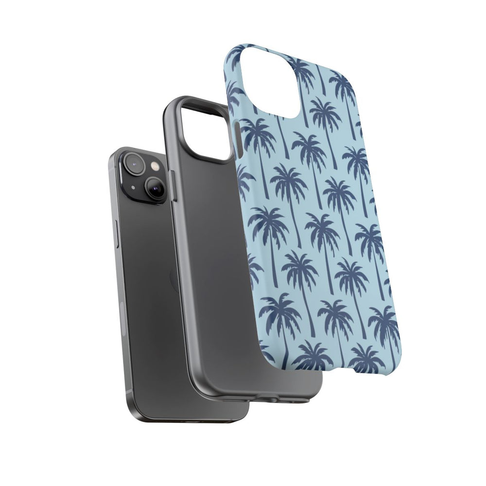 Blauw Palmbomenpatroon